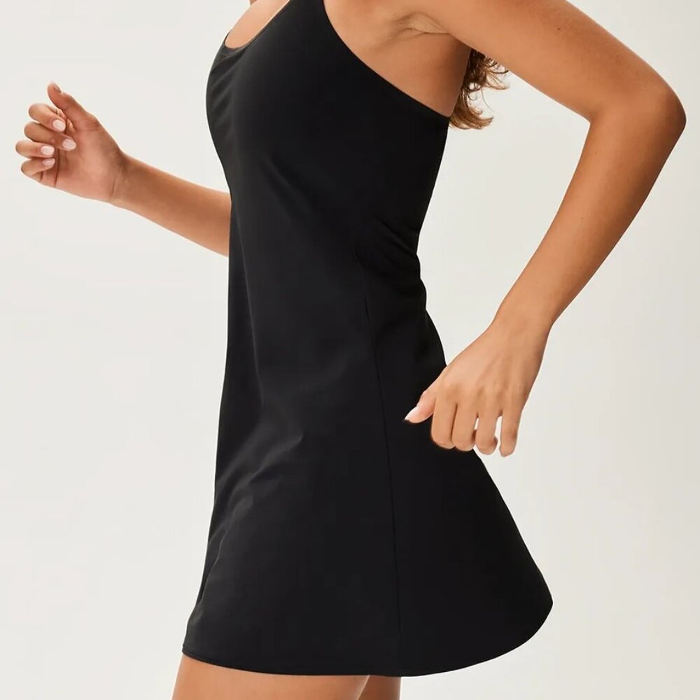 Outdoor Voices Exercise Dress, Black, Size: M